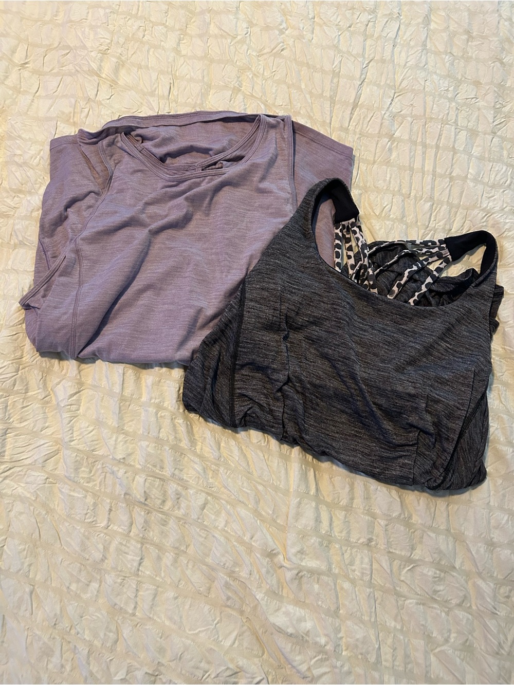 lululemon athletica bundle - Lavender and Charcoal Tank Tops